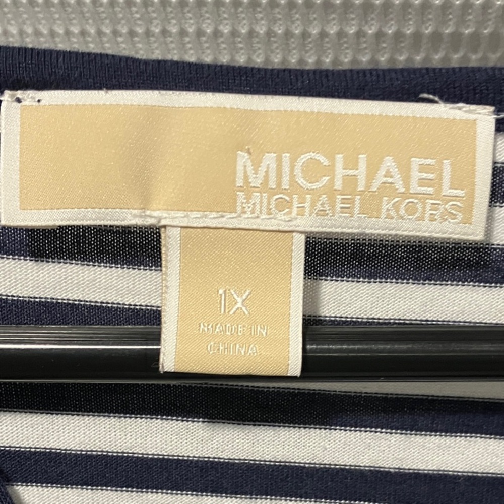 Michael Kors Navy and White Striped Blouse - Picture 2 of 7